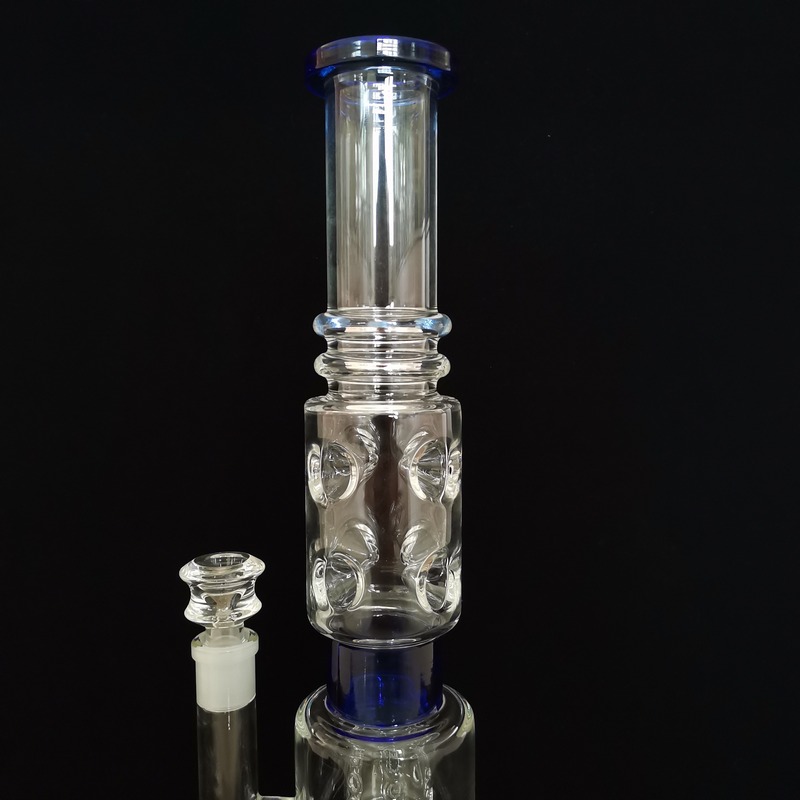 18''-clear-straight-tube-glass-bong-matrix-and-honeycomb-perc-smoking-hookah-2