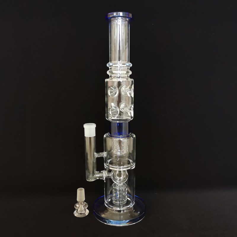 18''-clear-straight-tube-glass-bong-matrix-and-honeycomb-perc-smoking-hookah-5