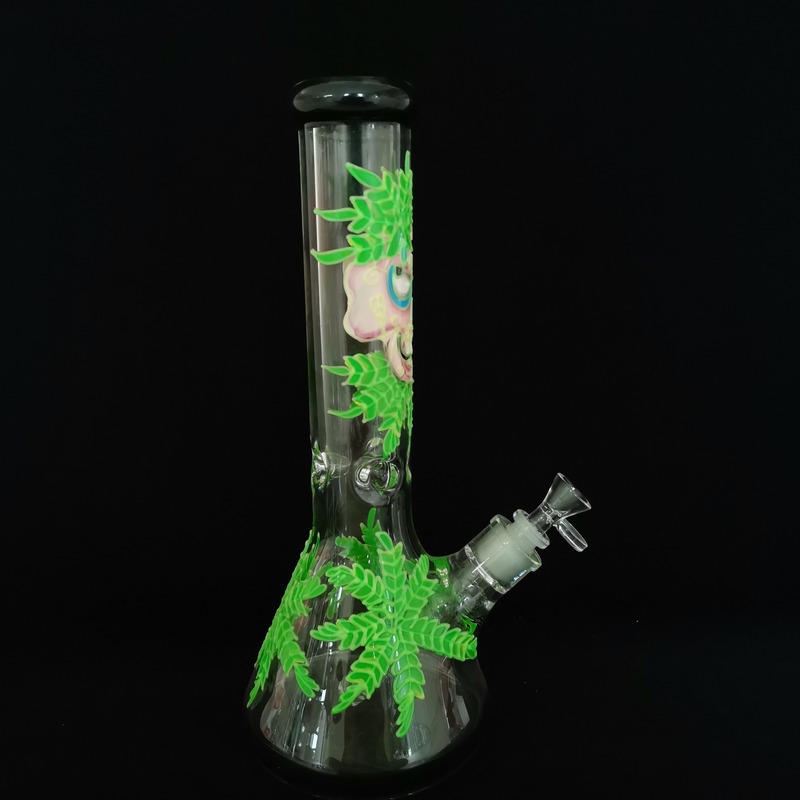 The-skeleton14-inches-tall-beaker-glass-bong-smoking-water-pipe-wholesale-5