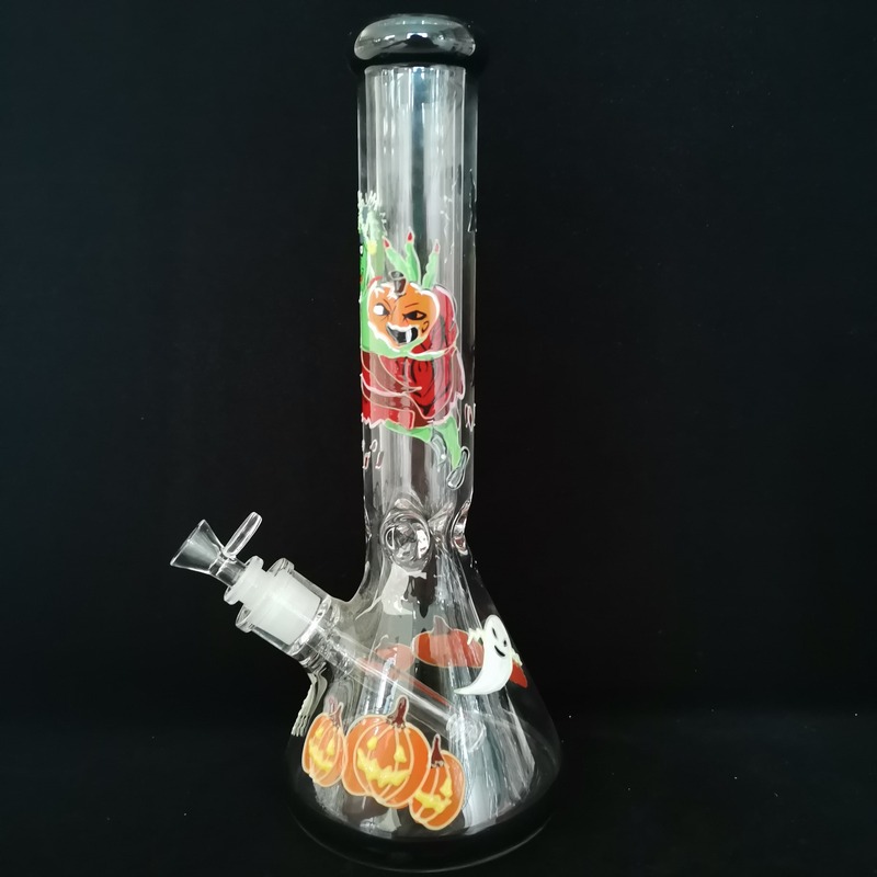 glass-bongs-wholesaler-7mm-beaker-35.5cm-height-high-quality-smoking-water-pipe-with-hand-painted-2