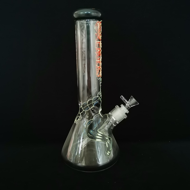 glass-bongs-wholesaler-7mm-beaker-35.5cm-height-high-quality-smoking-water-pipe-with-hand-painted-4